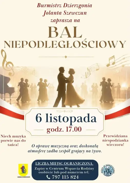 Bal Niepodległościowy w Dzierzgoniu – zapisy już trwają