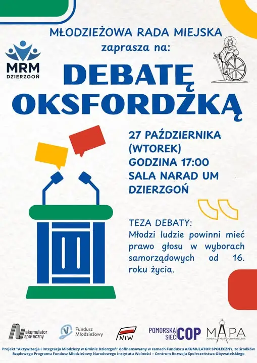 Debata oksfordzka w Dzierzgoniu: czy 16-latkowie powinni głosować w wyborach samorządowych?