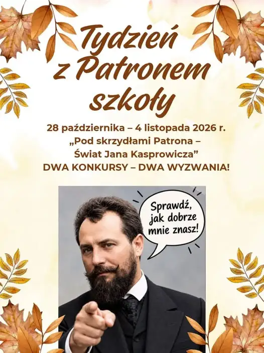 Tydzień z Patronem w ZS w Sztumie – konkursy o Janie Kasprowiczu