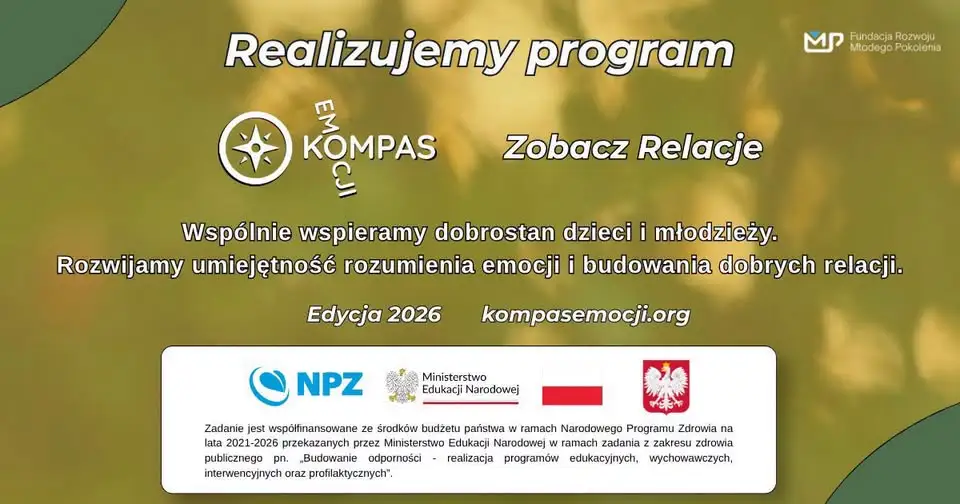 Bezpłatne warsztaty online dla rodziców dzieci z klas 4-8 w ramach programu Kompas Emocji